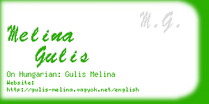melina gulis business card